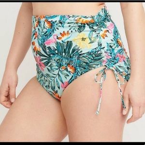 Lane Bryant Floral high waisted swim bottoms.